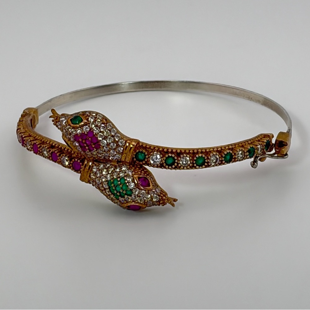 Exotic Delegate Sterling Silver Ruby Emerald Crys… - image 6